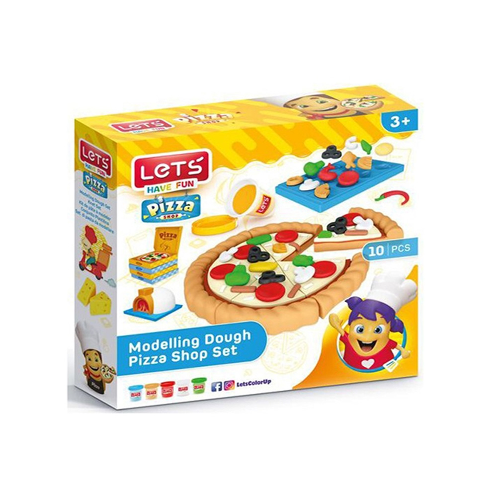 LETS L-9004 - Play Dough - Pizza - პლასტელინის ნაკრები - 5 ფერი pg-79984color Multiple 