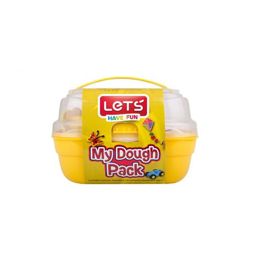 LETS L-8210 - My Dough Pack - პლასტელინის ნაკრები - 6 ფერი pg-80183color Yellow 